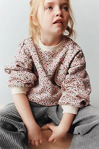 CORDUROY BAGGY PANTS WITH HEART POCKETS