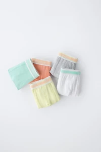 6-14 YEARS / FIVE-PACK OF TEXT BOXERS