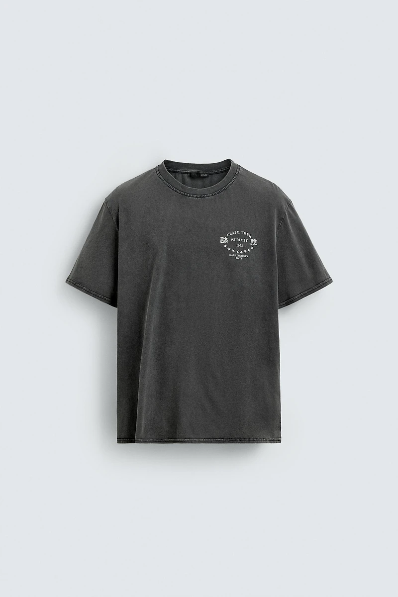 WASHED PRINT T-SHIRT