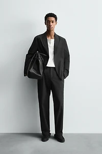PANTALON DE COSTUME EN POPELINE