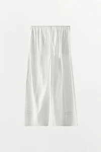 100% COTTON LACE TRIM PANTS