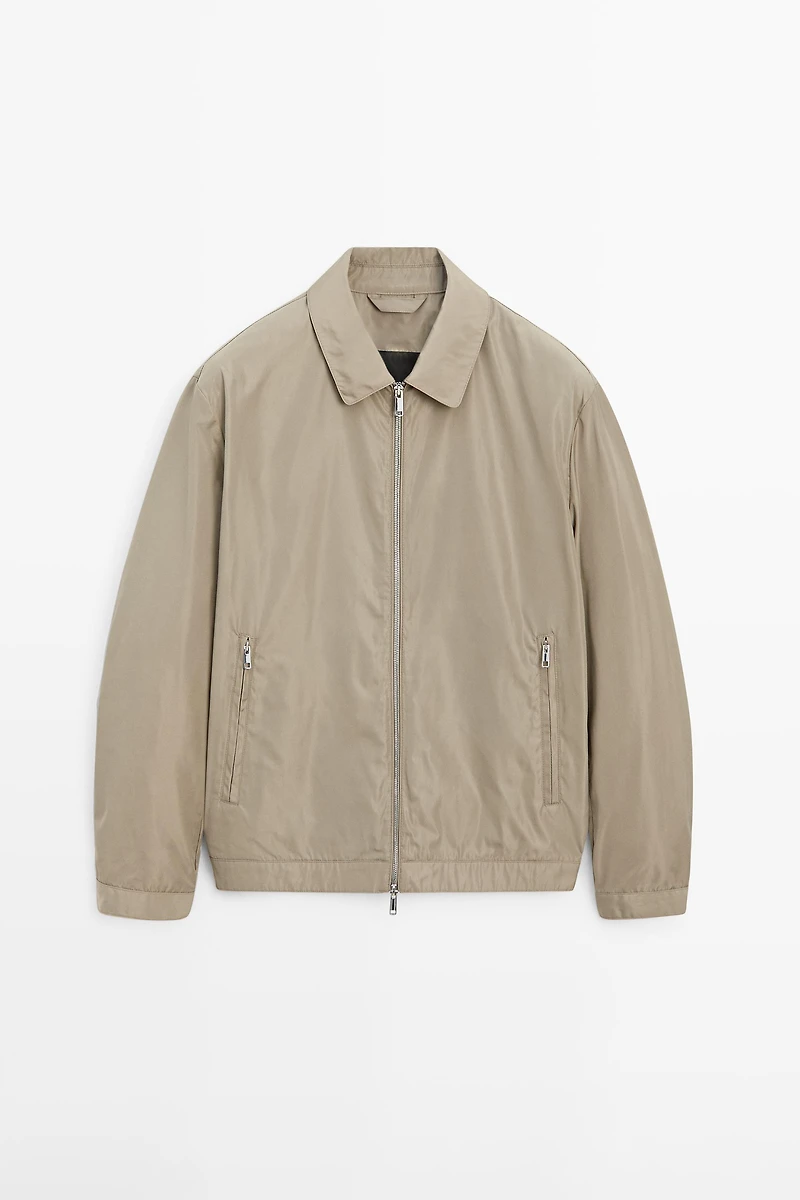 Short technical fabric jacket
