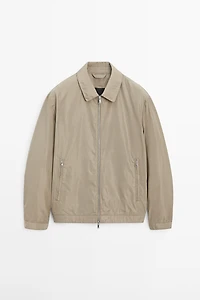 Short technical fabric jacket