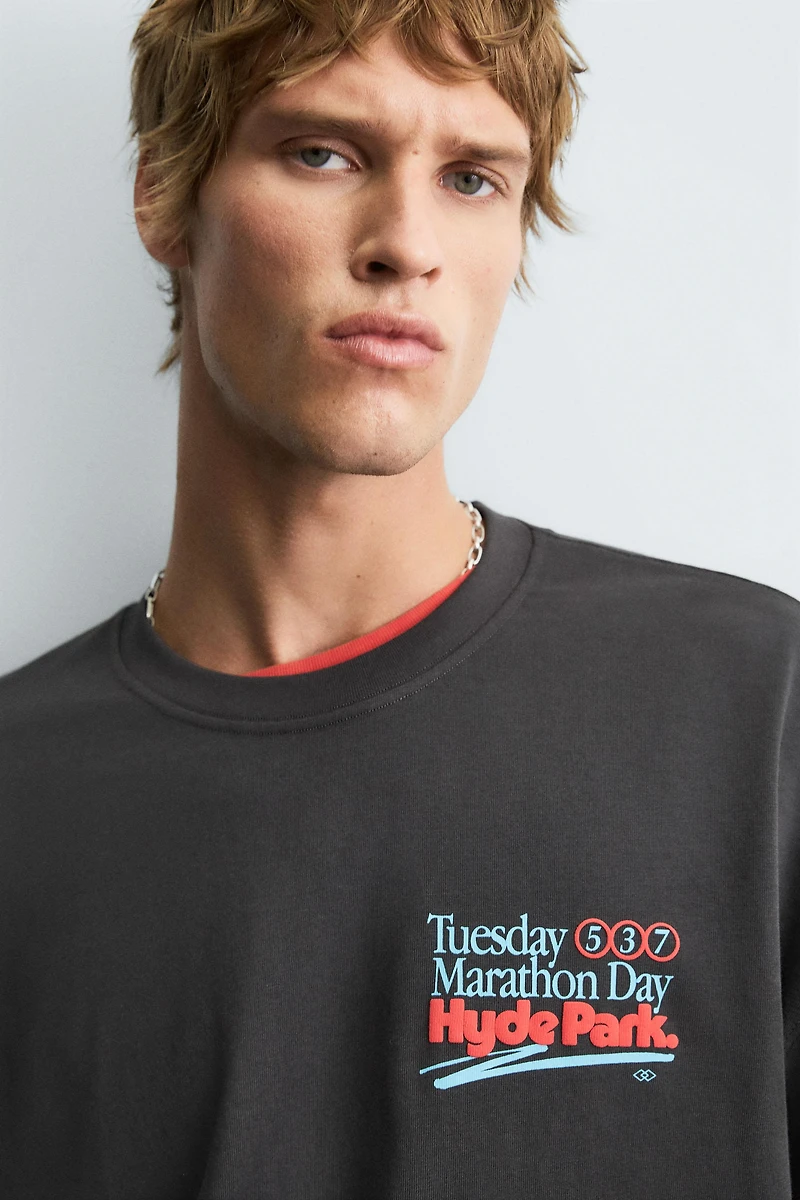 WASHED NUMBER T-SHIRT