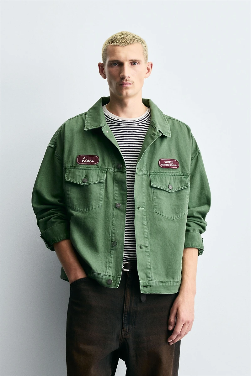 VESTE DÉLAVÉE PIÈCES