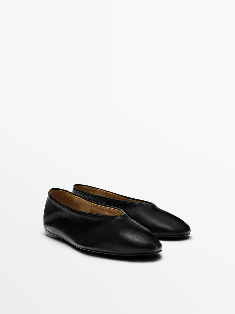 Soft leather ballerinas