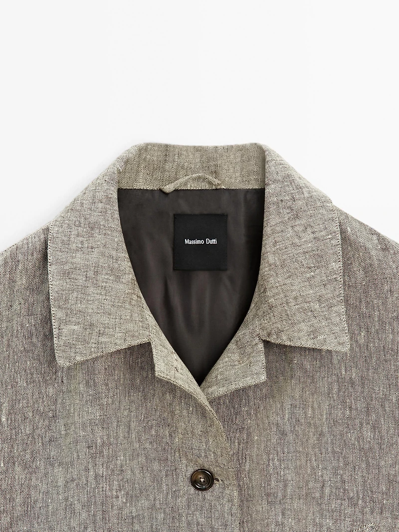 100% linen bomber jacket