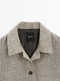 100% linen bomber jacket