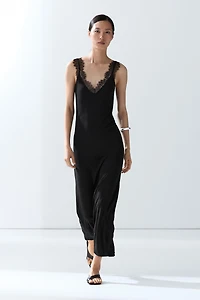 Flowing lingerie midi dress
