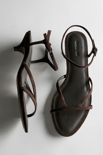 Sandale cuir talon bas