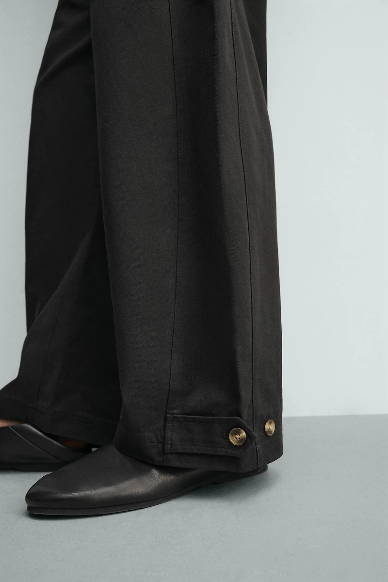 RELAXED FIT PANTS WITH ADJUSTABLE HEM