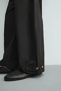 RELAXED FIT PANTS WITH ADJUSTABLE HEM