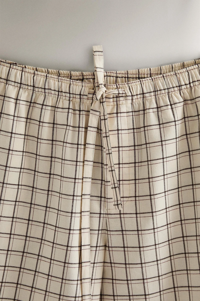 CHRISTMAS CHECK COTTON PAJAMA SET