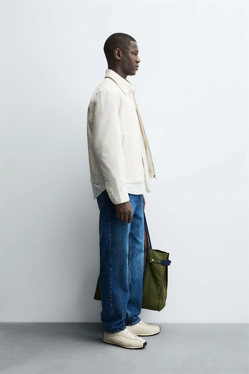 TEXTURED ZIP-UP OVERSHIRT