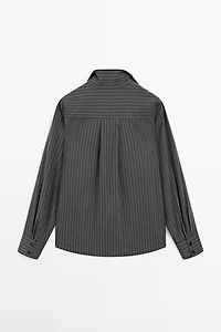 Striped flowing shirt with collar detail