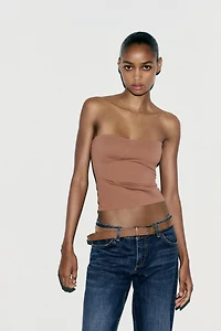 POLYAMIDE BANDEAU TOP