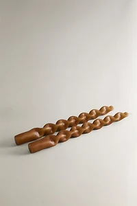 PACK BOUGIES DÉCORATIVES SCULPTURALES (PACK DE 2)