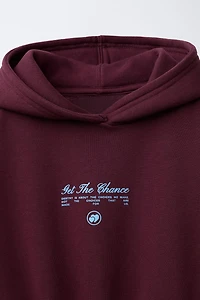 TEXT HOODIE SWEATSHIRT