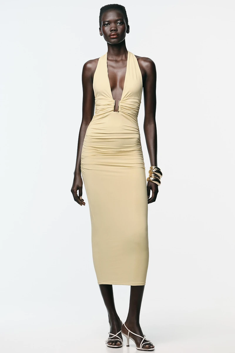 HALTER POLYAMIDE DRESS