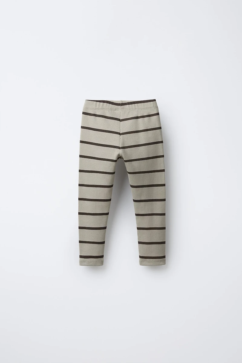 LEGGING CÔTELÉ RAYURES