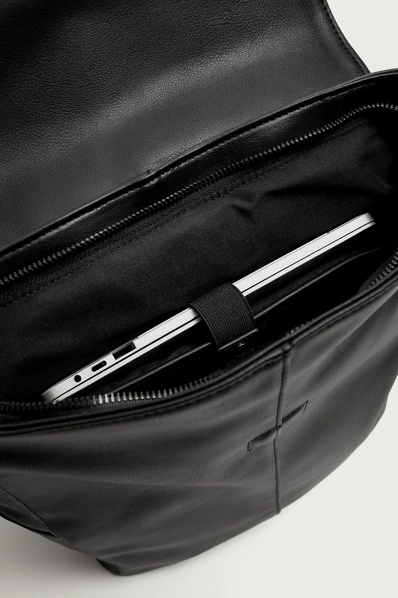 BELTED FLAP BACKPACK