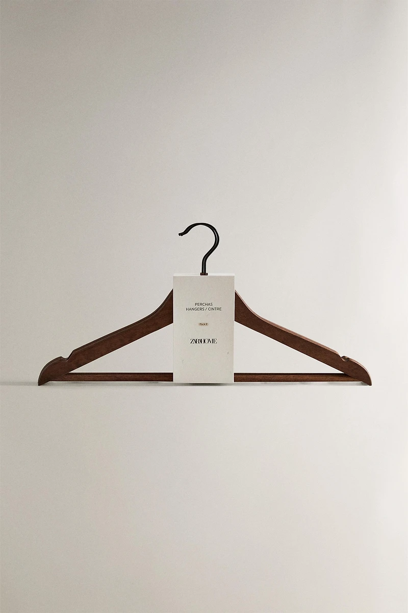 LOT CINTRES CHEMISE FINITION BOIS (LOT DE 2)