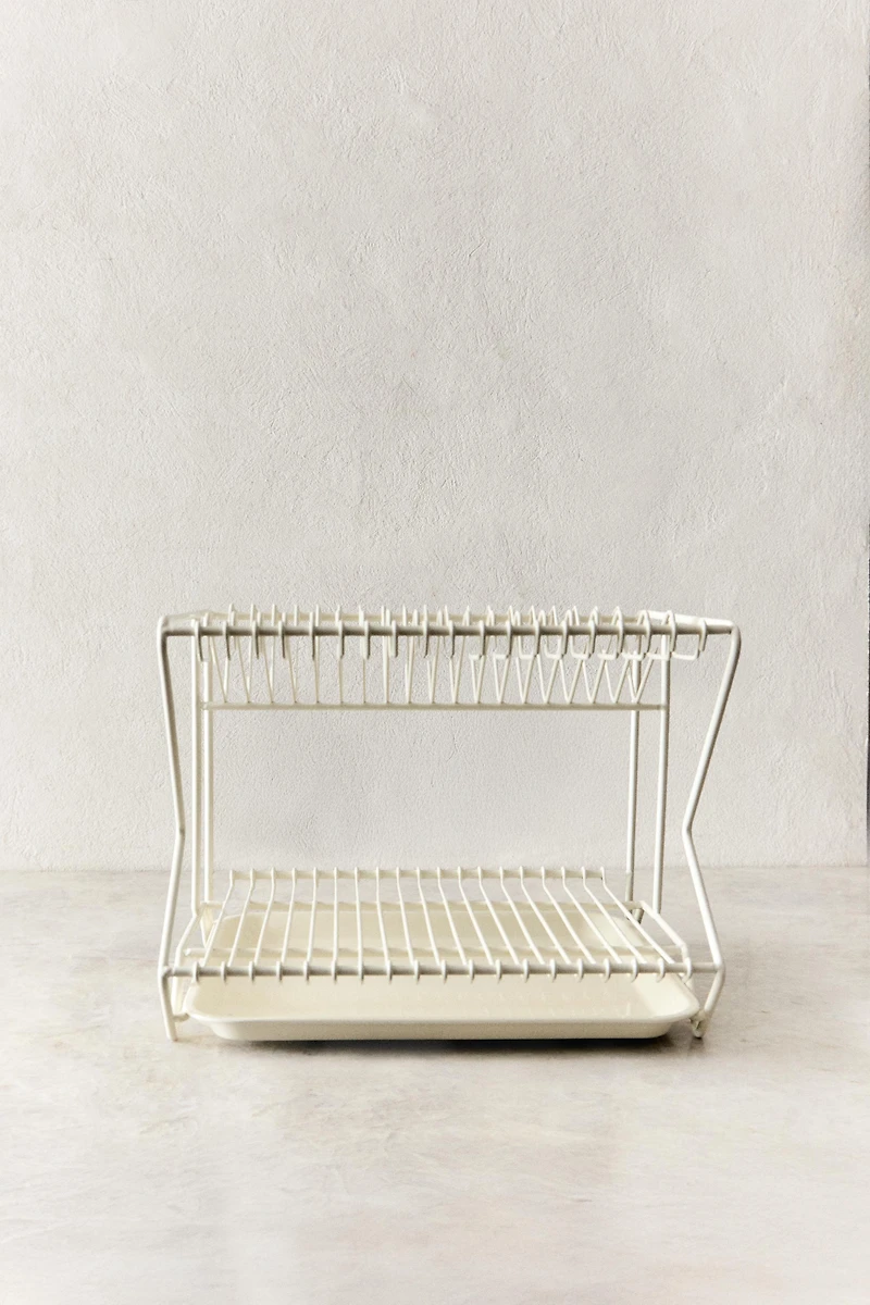 METAL DISH RACK WITH TRAY