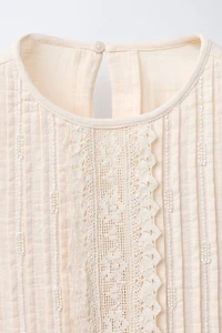 EMBROIDERED AND BEADED SHIRT