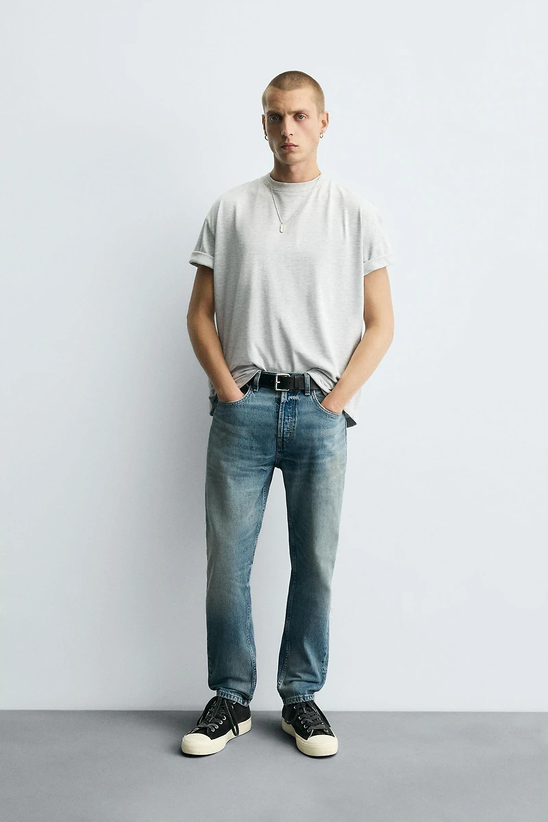 SLIM CROPPED FIT JEANS
