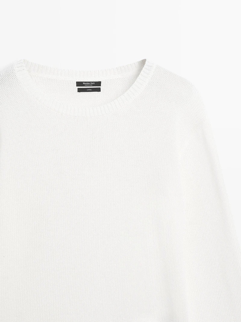 Pull maille coton mercerisé
