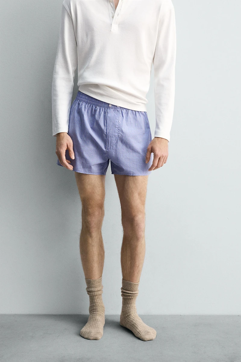 TWO-PACK OF COMBINED POPLIN BOXERS