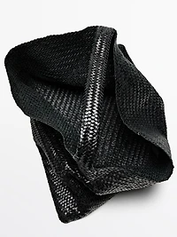 Nappa leather woven maxi tote bag