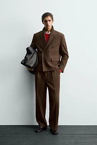 PLAID BOXY FIT SUIT BLAZER