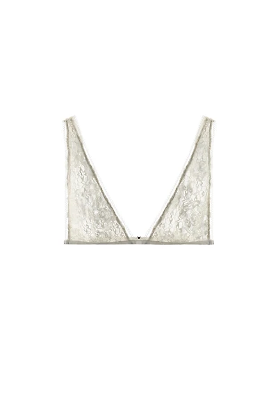 EMBOSSED LACE TRIANGLE BRA