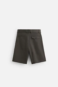 BELTED WIDE FIT BERMUDA SHORTS