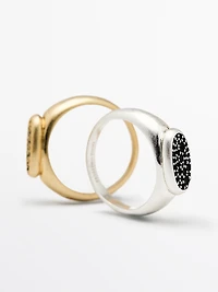 Rhinestone ring set