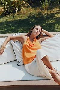 SATIN HALTER TOP
