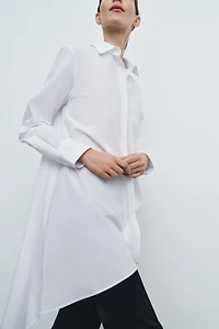 CHEMISE ASYMÉTRIQUE POPELINE ZW COLLECTION