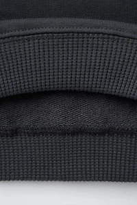 WAFFLE DETAIL SWEATSHIRT