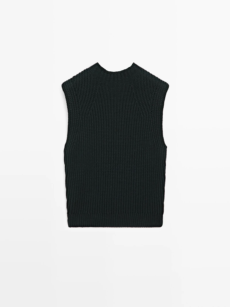 Top en grosse maille de coton - STUDIO