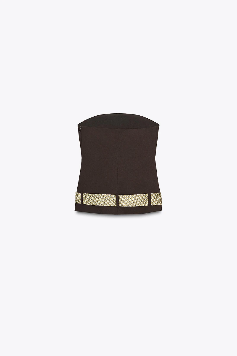 TOP BUSTIER CRAVATE CEINTURE