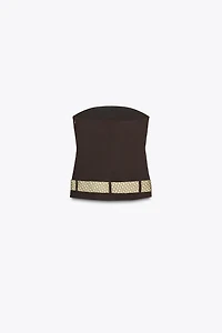 TOP BUSTIER CRAVATE CEINTURE