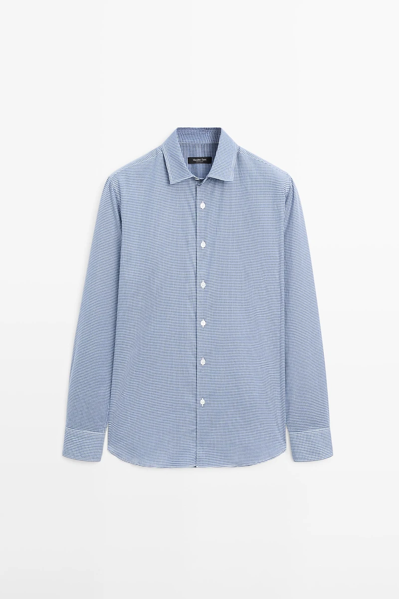 Regular fit check 100% cotton shirt