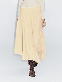 Jupe asymétrique plissée