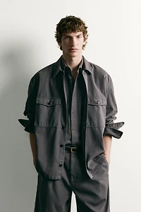 RELAXED FIT WASHED OVERSHIRT