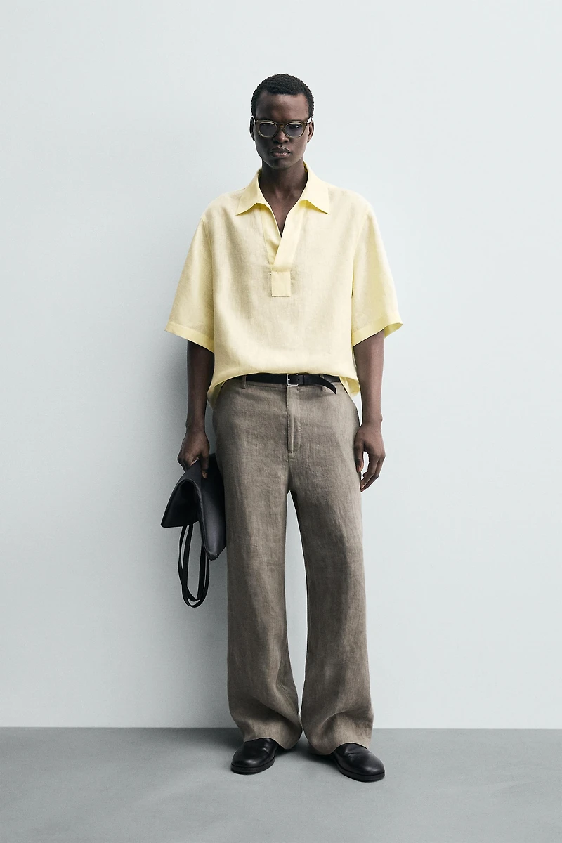 100% LINEN POLO SHIRT