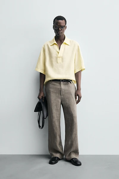 100% LINEN POLO SHIRT