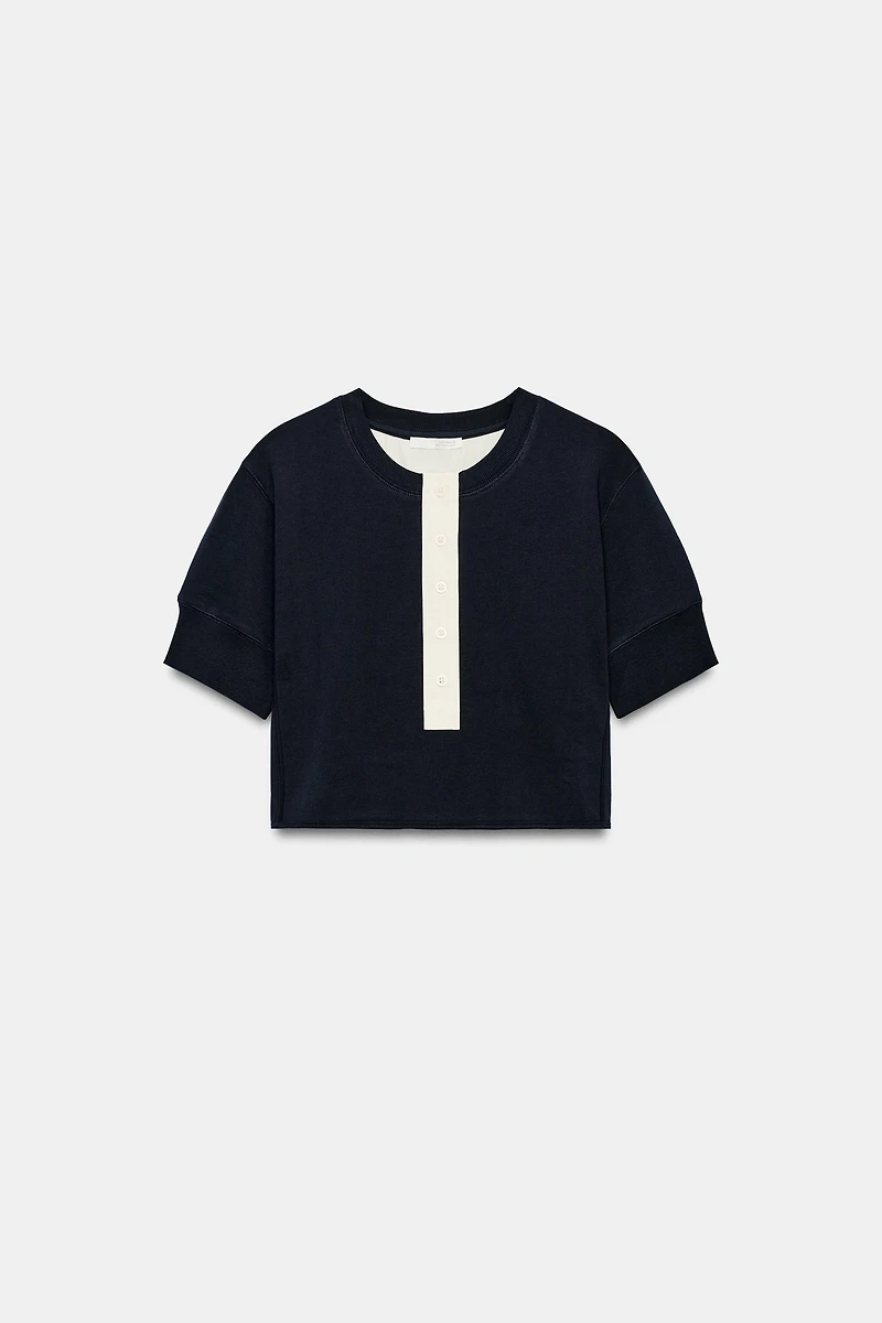 BAKER NECK CROP SWEATSHIRT