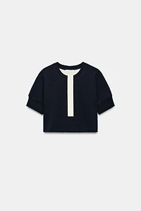 BAKER NECK CROP SWEATSHIRT
