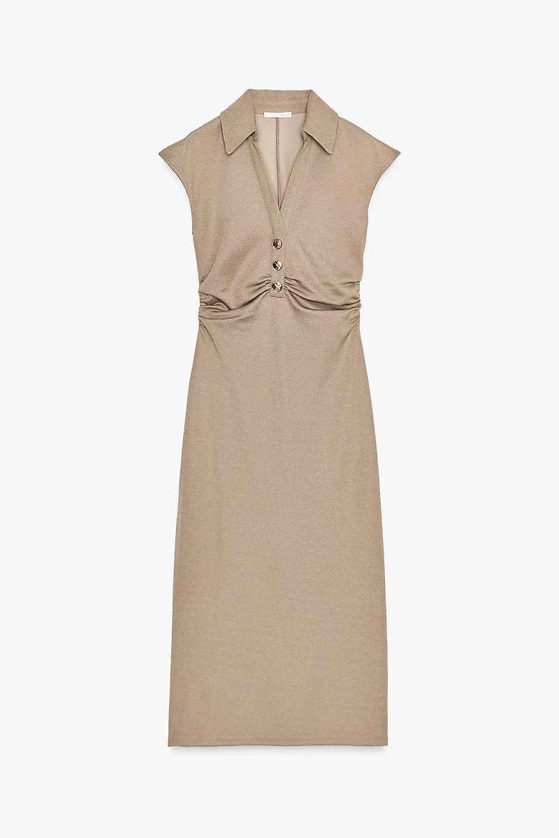 POLO COLLAR MIDI DRESS